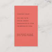 Elegante Eenvoudige Bloemen en Houten Comité Visitekaartje (Achterkant)