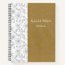 Elegante Eenvoudige Bloemen Kraft achtergrond