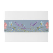 Elegante Eenvoudige Bloemen Wildflowers Blauwe bru Uitnodigingen Wikkel (Achterkant Voorbeeld)