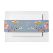 Elegante Eenvoudige Bloemen Wildflowers Blauwe bru Uitnodigingen Wikkel (Voorkant Voorbeeld)