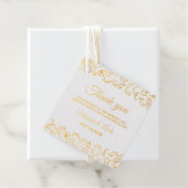 Elegante eenvoudige bloemenbruiloft bedankjes labels (Met doos)