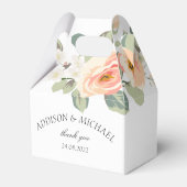 Elegante eenvoudige bloemengunst box bedankdoosjes (Achterkant)