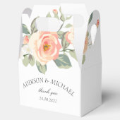 Elegante eenvoudige bloemengunst box bedankdoosjes (Geopend)