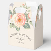 Elegante eenvoudige bloemengunst box bedankdoosjes (Geopend)