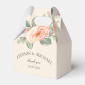 Elegante eenvoudige bloemengunst box bedankdoosjes (Voorkant Zijde)