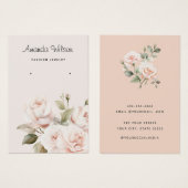 Elegante eenvoudige  bloemenoorbel display kaart (Voorkant /achterkant)