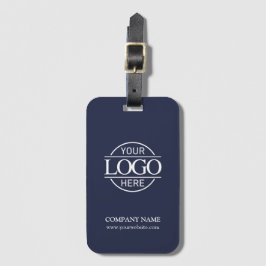 Elegante eenvoudige Blue Business Logo Employee Tr Bagagelabel