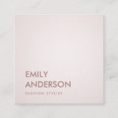 ELEGANTE EENVOUDIGE BLUSH ROZE ROSE GOLD PROFESSIO VIERKANTE VISITEKAARTJE (Voorkant)