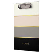 Elegante eenvoudige brede strepen met elke naam klembord (Links)