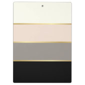 Elegante eenvoudige brede strepen met elke naam klembord (Achterkant)