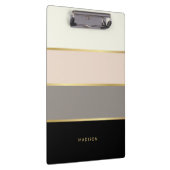 Elegante eenvoudige brede strepen met elke naam klembord (Rechts)