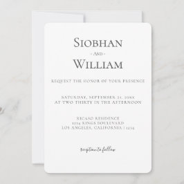 Elegante Eenvoudige Bruiloft