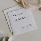 Elegante eenvoudige bruiloft receptie cocktail servet