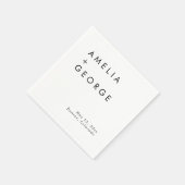 Elegante eenvoudige bruiloft receptie cocktail servet (Hoek)