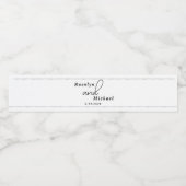 Elegante Eenvoudige Bruiloft Waterfles Etiket (Enkel label)