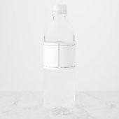 Elegante Eenvoudige Bruiloft Waterfles Etiket (Achterkant)