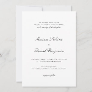 Elegante Eenvoudige Calligrafie Lettertype Witte B Kaart