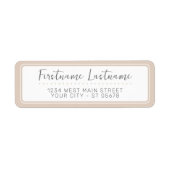 Elegante Eenvoudige Chic Witte Getypte Script Etiket (Voorkant)