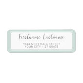 Elegante Eenvoudige Chic Witte Getypte Script Etiket (Voorkant)