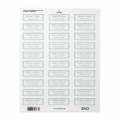 Elegante Eenvoudige Chic Witte Getypte Script Etiket (Full Sheet)