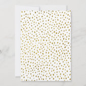 Elegante eenvoudige chique gouden glitter verjaard bedankkaart (Achterkant)