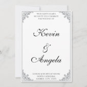 Elegante eenvoudige chique moderne wieden kaart (Voorkant)