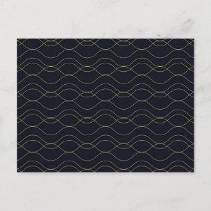 Elegante, eenvoudige, coole, trendy golvende illus briefkaart