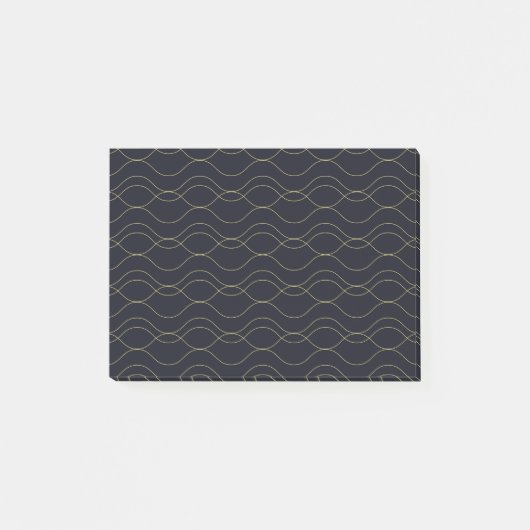 Elegante, eenvoudige, coole, trendy golvende illus post-it® notes (Voorkant)