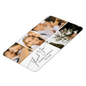 Elegante eenvoudige dank u, bruiloft 4 foto's coll magneet (Linkerzijde)