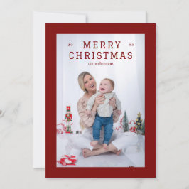 Elegante eenvoudige dikke rand feestdagenkaart