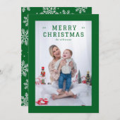 Elegante eenvoudige dikke rand feestdagenkaart (Voorkant / Achterkant)