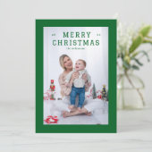 Elegante eenvoudige dikke rand feestdagenkaart (Staand voorkant)