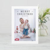 Elegante eenvoudige dikke rand feestdagenkaart (Staand voorkant)