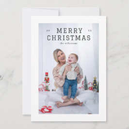 Elegante eenvoudige dikke rand feestdagenkaart