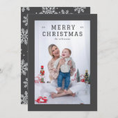 Elegante eenvoudige dikke rand feestdagenkaart (Voorkant / Achterkant)