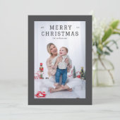 Elegante eenvoudige dikke rand feestdagenkaart (Staand voorkant)