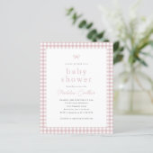 Elegante Eenvoudige Dusty Roze Meisjes Baby shower (Staand voorkant)