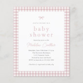Elegante Eenvoudige Dusty Roze Meisjes Baby shower (Voorkant)