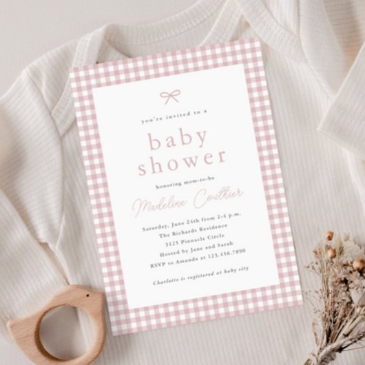 Elegante Eenvoudige Dusty Roze Meisjes Baby shower