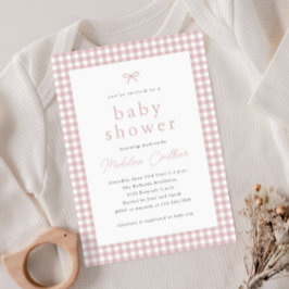 Elegante Eenvoudige Dusty Roze Meisjes Baby shower Kaart