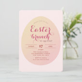 Elegante Eenvoudige Easter Brunch Egg Hunt Zacht R Kaart (Staand voorkant)