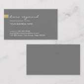 Elegante eenvoudige eenvoudige basic grijs profess visitekaartje (Voorkant / Achterkant)