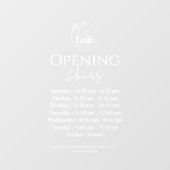elegante eenvoudige en professionele openingsuren  raamsticker (Vel)