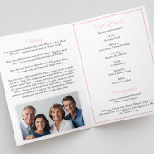 Elegante eenvoudige eucalyptus en rozen uitvaart g programma