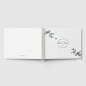 Elegante eenvoudige eucalyptus klassieke bruiloft gastenboek (Volledig)