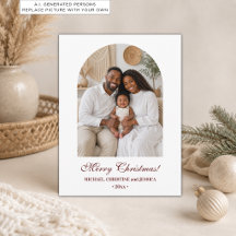 Elegante Eenvoudige Familie Kerstvakantie Foto