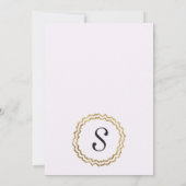 Elegante Eenvoudige Faux Gouden Omtrek en Wit Kaart (Achterkant)