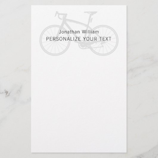 Elegante Eenvoudige Fiets Retro Persoonlijke Brief Briefpapier (Voorkant)