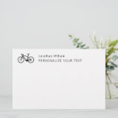 Elegante Eenvoudige Fiets Retro Persoonlijke Brief Briefpapier (Staand voorkant)