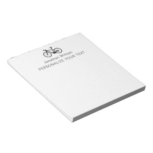 Elegante Eenvoudige Fiets Retro Persoonlijke Brief Notitieblok (Schuin)